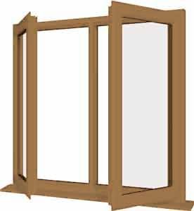 Irish Oak uPVC Window - Design 91