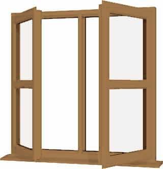 Irish Oak uPVC Window - Design 8