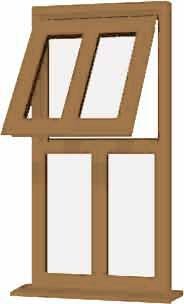Irish Oak uPVC Window - Design 6