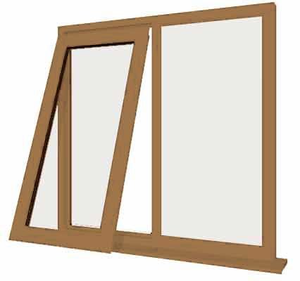 Irish Oak uPVC Window - Design 88