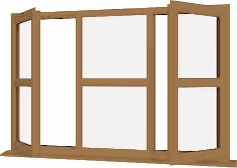 Irish Oak uPVC Window - Design 5