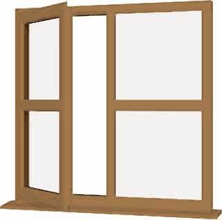 Irish Oak uPVC Window - Design 4