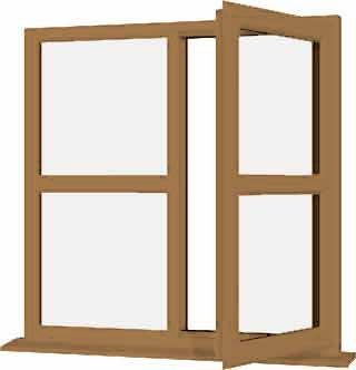 Irish Oak uPVC Window - Design 3