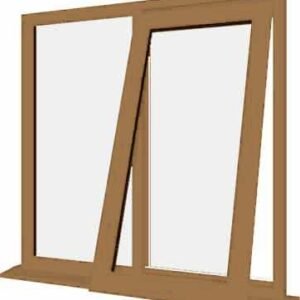 Irish Oak uPVC Window - Design 87