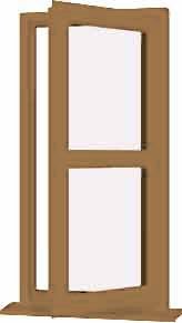 Irish Oak uPVC Window - Design 1