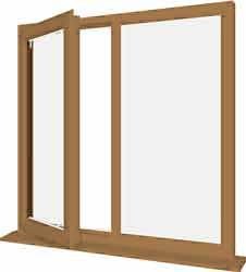 Irish Oak uPVC Window - Design 86