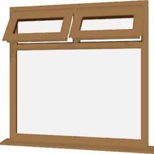 Irish Oak uPVC Window - Design 82