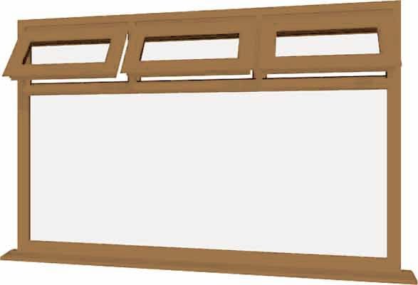 Irish Oak uPVC Window - Design 81