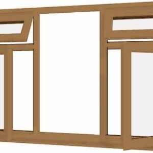 Irish Oak uPVC Window - Design 79