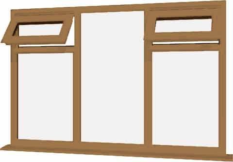 Irish Oak uPVC Window - Design 72