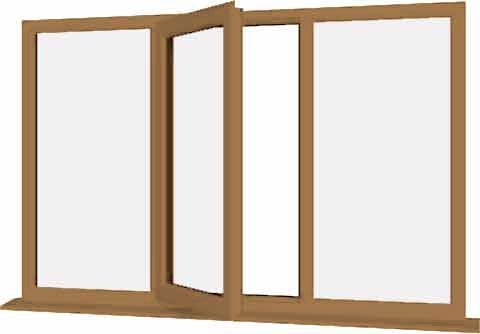 Irish Oak uPVC Window - Design 71