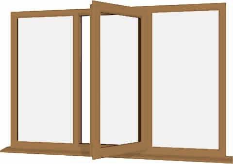 Irish Oak uPVC Window - Design 70