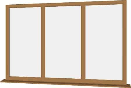 Irish Oak uPVC Window - Design 68