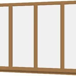 Irish Oak uPVC Window - Design 66