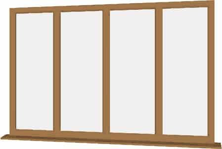 Irish Oak uPVC Window - Design 66