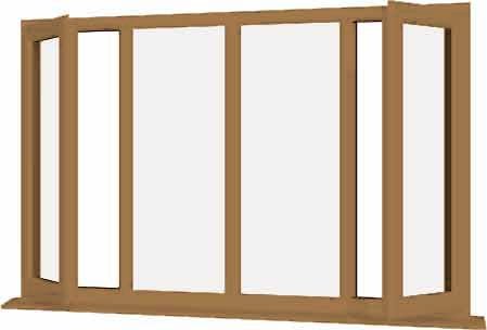 Irish Oak uPVC Window - Design 65