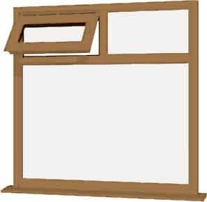 Irish Oak uPVC Window - Design 60