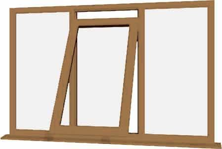 Irish Oak uPVC Window - Design 58