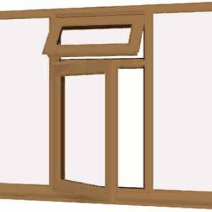 Irish Oak uPVC Window - Design 56