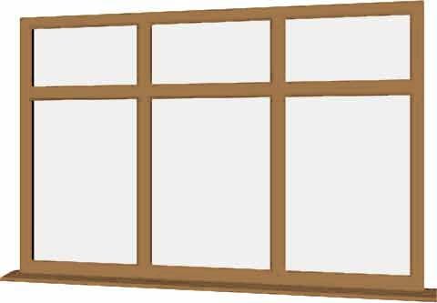 Irish Oak uPVC Window - Design 55