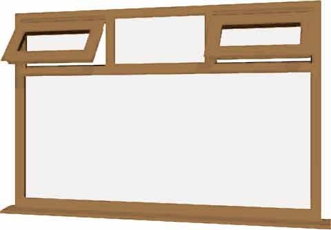 Irish Oak uPVC Window - Design 53