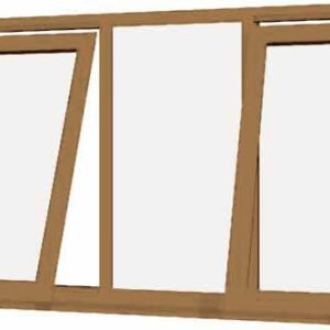 Irish Oak uPVC Window - Design 52