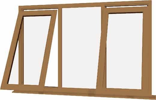 Irish Oak uPVC Window - Design 52
