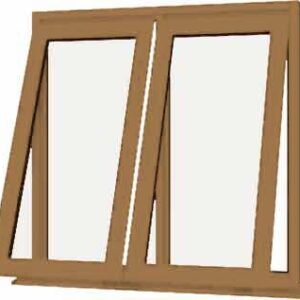 Irish Oak uPVC Window - Design 51