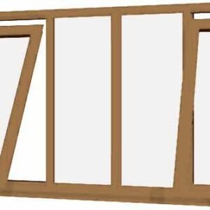 Irish Oak uPVC Window - Design 49