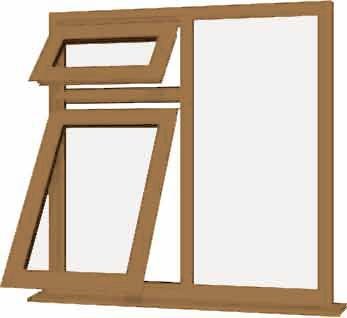 Irish Oak uPVC Window - Design 48