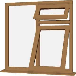 Irish Oak uPVC Window - Design 47