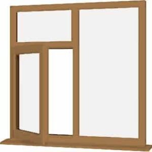 Irish Oak uPVC Window - Design 46