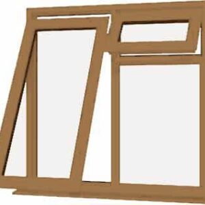 Irish Oak uPVC Window - Design 43