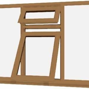 Irish Oak uPVC Window - Design 42