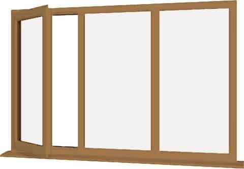 Irish Oak uPVC Window - Design 41