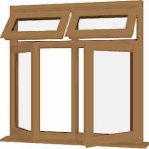 Irish Oak uPVC Window - Design 39