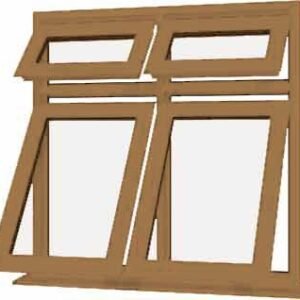 Irish Oak uPVC Window - Design 38