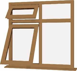 Irish Oak uPVC Window - Design 33