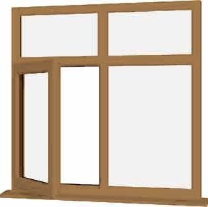 Irish Oak uPVC Window - Design 30
