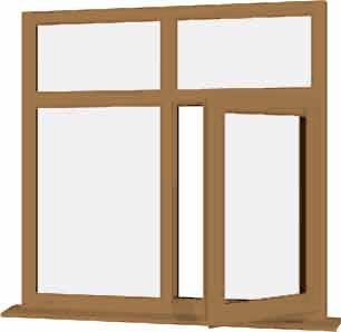 Irish Oak uPVC Window - Design 29