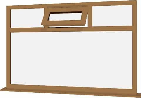 Irish Oak uPVC Window - Design 28