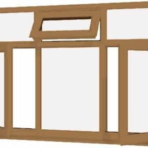 Irish Oak uPVC Window - Design 25