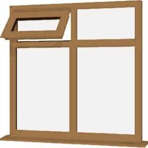 Irish Oak uPVC Window - Design 24