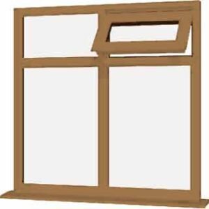 Irish Oak uPVC Window - Design 23