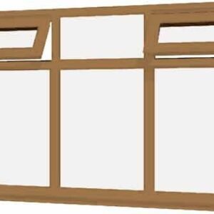 Irish Oak uPVC Window - Design 22