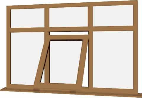 Irish Oak uPVC Window - Design 21