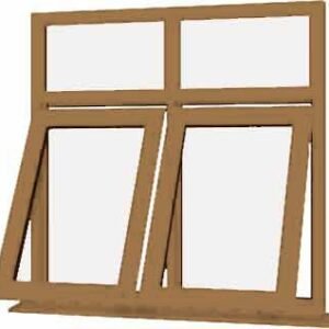Irish Oak uPVC Window - Design 20