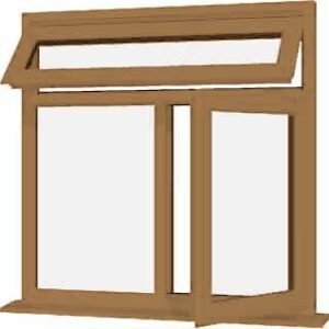 Irish Oak uPVC Window - Design 18