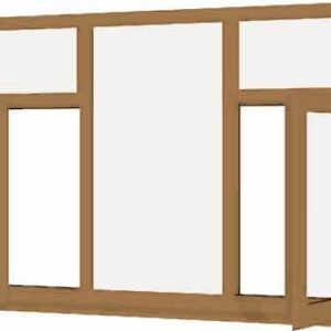 Irish Oak uPVC Window - Design 17