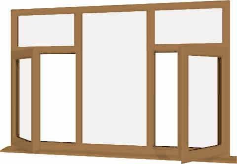 Irish Oak uPVC Window - Design 17